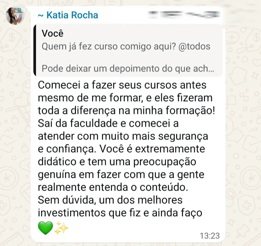 Depoimento de nutricionista